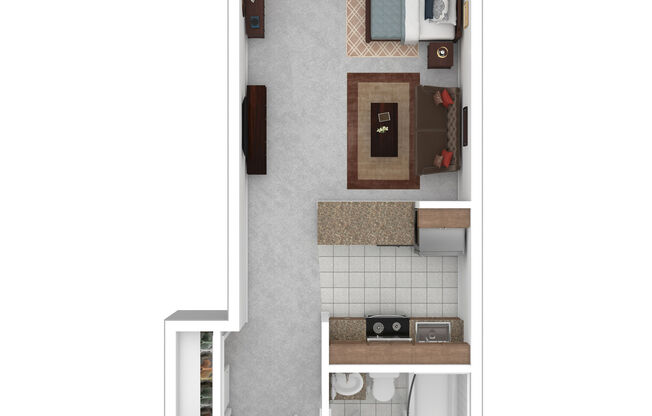 Studio, 1 bath, 450 sqft, $2,052
