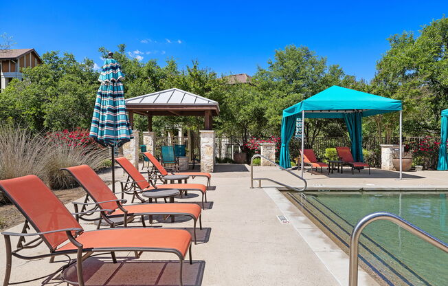 Pool patio at Lakeline East Apartments, Cedar Park, 78613