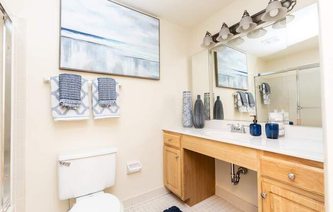 A white toilet sits next to a sink in a bathroom.