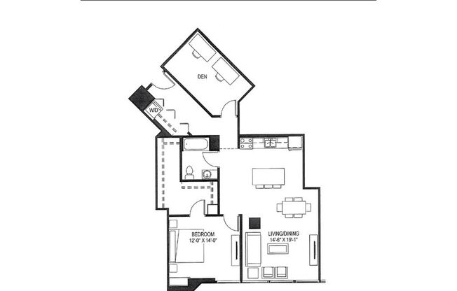 1 bed, 1 bath, 1,006 sqft, $1,899, Unit 211