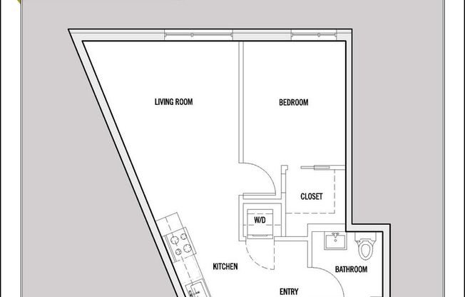 1 bed, 1 bath, 513 sqft, $1,350, Unit 261-612