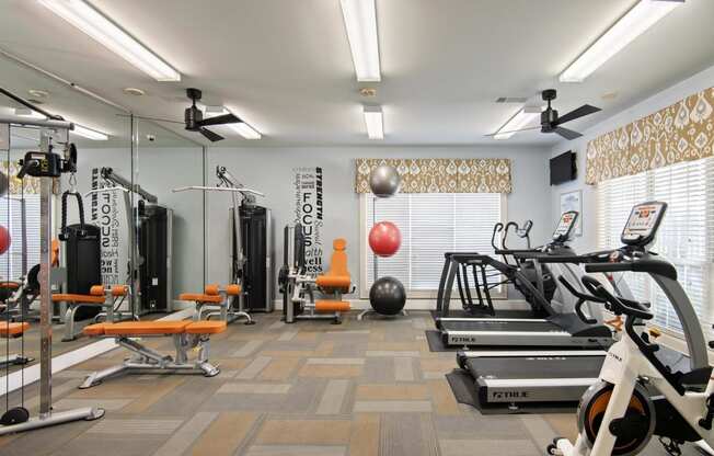 Fitness Center equipment at Park Summit Apartments in Decatur, GA 30033