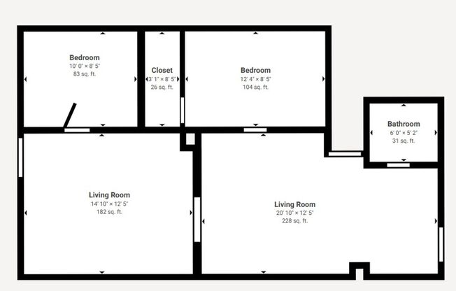 2 beds, 1 bath, 759 sqft, $800, Unit 3515 west 50th down