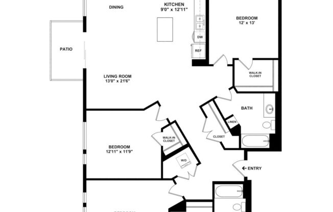 3 beds, 2 baths, 1,421 sqft, $2,515