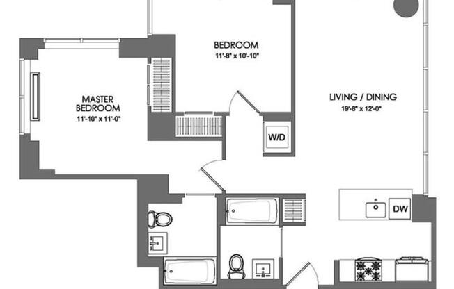 2 beds, 2 baths, $5,695, Unit 28B