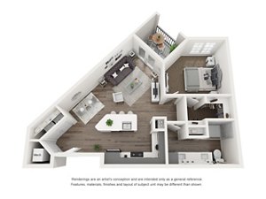 1 bed, 1 bath, 783 sqft, $1,838