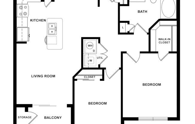 2 beds, 1 bath, 948 sqft, $1,910