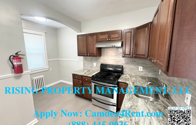 Newly Renovated large 3 bedroom 1 and a half badroom home on a quiet block in Parkside section of Camden.