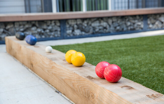 Bocce ball court outside