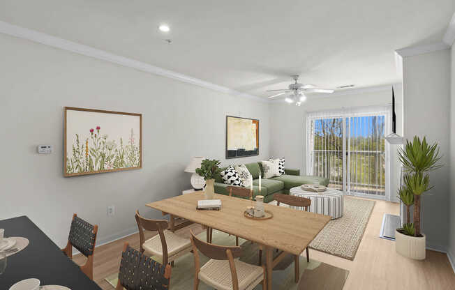 Living Room with Hard Surface Flooring