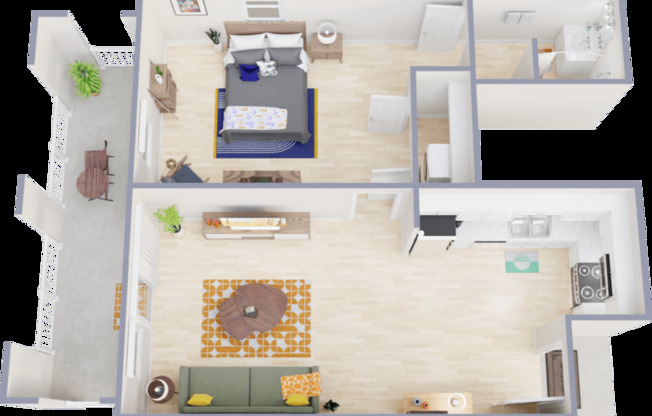 1 bed, 1 bath, 557 sqft, $2,260