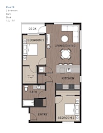 2 beds, 1 bath, 1,021 sqft, $3,100