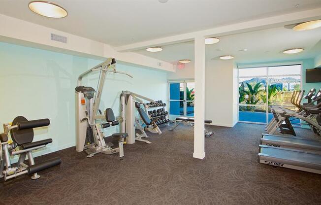Fitness Center with Cardio Equipment And Free Weights, at Parc One, Santee, CA