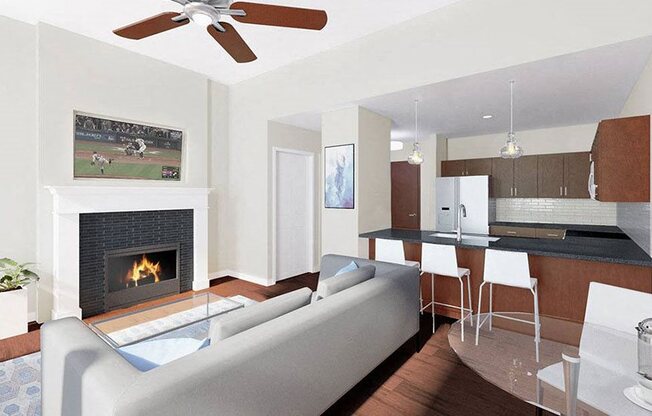 1 bed, 1 bath, 590 sqft, $1,383