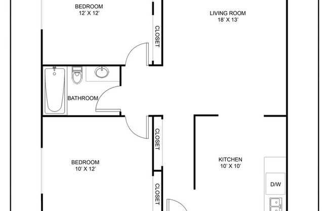 2 beds, 1 bath, 800 sqft, $1,099, Unit 6