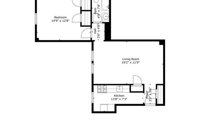 1 bed, 1 bath, $3,995, Unit 2-H