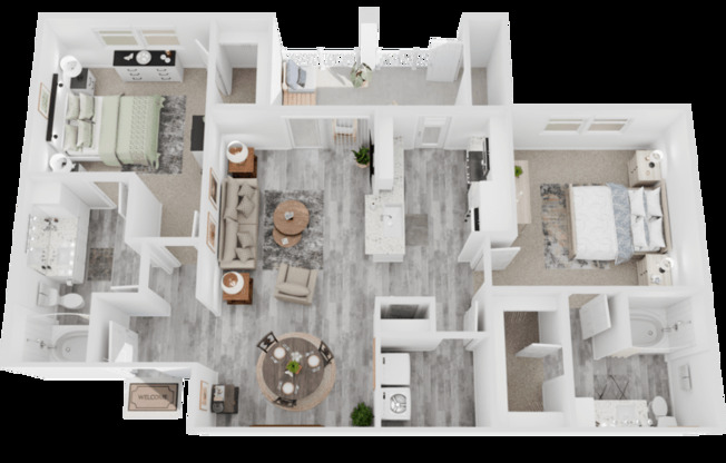 2 beds, 2 baths, 1,053 sqft, $1,769