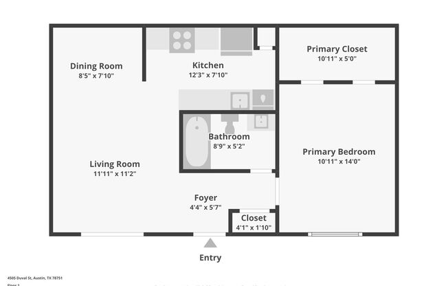 1 bed, 1 bath, 660 sqft, $1,239, Unit OPA-142