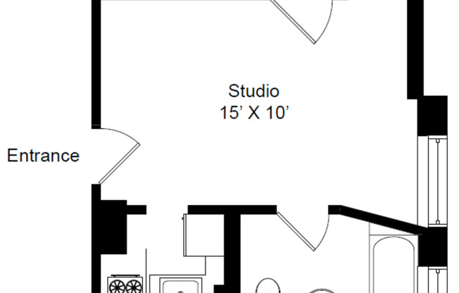 Studio, 1 bath, 300 sqft, $1,275, Unit 530-312