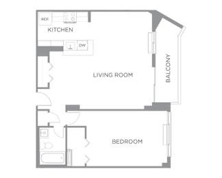 1 bed, 1 bath, 725 sqft, $1,824