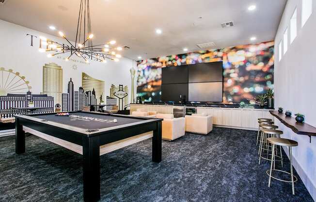 The Presley at Whitney Ranch Clubhouse with Billiards Table