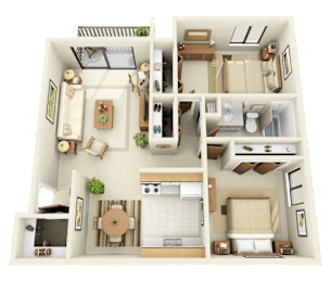 2 beds, 1 bath, 925 sqft, $1,520