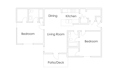 2 beds, 2 baths, 1,135 sqft, $1,535