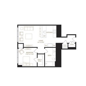 1 bed, 1 bath, 745 sqft, $3,470