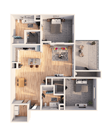 2 beds, 2 baths, 1,088 sqft, $1,725