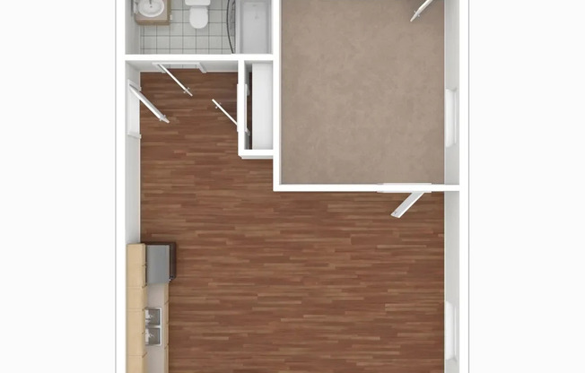 1 bed, 1 bath, 410 sqft, $1,076