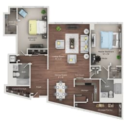 2 beds, 2 baths, 1,410 sqft, $2,545