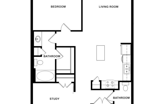 1 bed, 1.5 baths, 941 sqft, $1,725