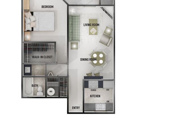 1 bed, 1 bath, $1,472, Unit 0229