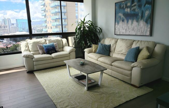 Fully furnished 2BR/2BA/1 parking unit at Royal Capitol Plaza