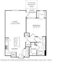 1 bed, 1 bath, 852 sqft, $1,524