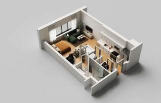 Studio, 1 bath, 491 sqft, $1,575