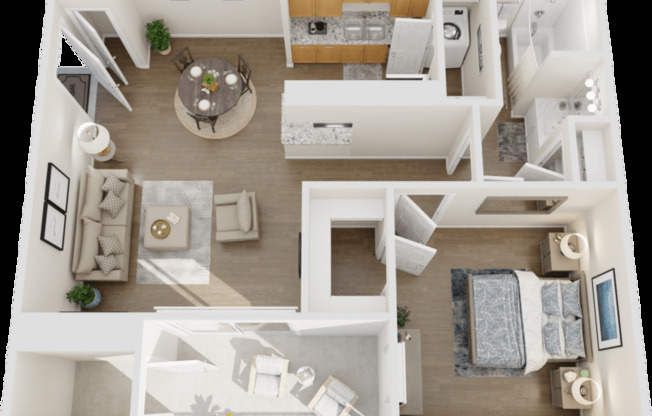 1 bed, 1 bath, 609 sqft, $805