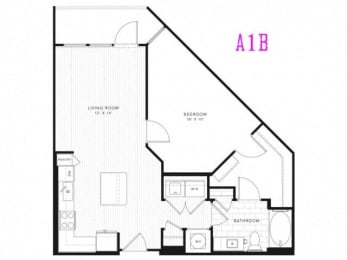 1 bed, 1 bath, 800 sqft, $1,515