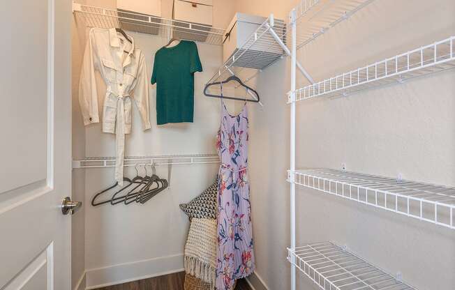 Large walk in closet at The Exchange Luxury Apartments in St. Petersburg, FL