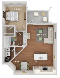 1 bed, 1 bath, 826 sqft, $1,895