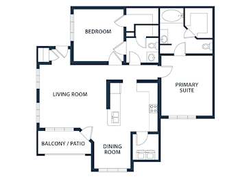 2 beds, 2 baths, 1,057 sqft, $1,351
