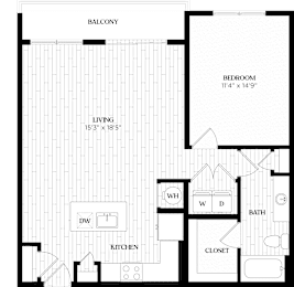 1 bed, 1 bath, 923 sqft, $1,960