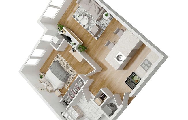 1 bed, 1 bath, 660 sqft, $1,850, Unit 217