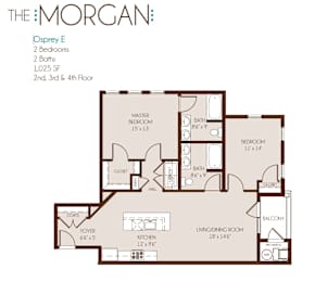 2 beds, 2 baths, 1,025 sqft, $2,048