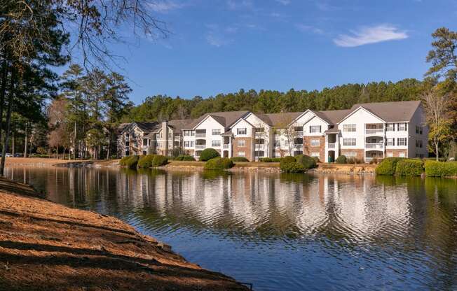 Brentwood Downs Lake with apartment building