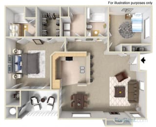 2 beds, 2 baths, 1,191 sqft, $1,760