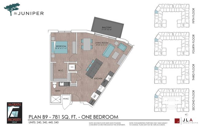 1 bed, 1 bath, 781 sqft, $1,765, Unit 240