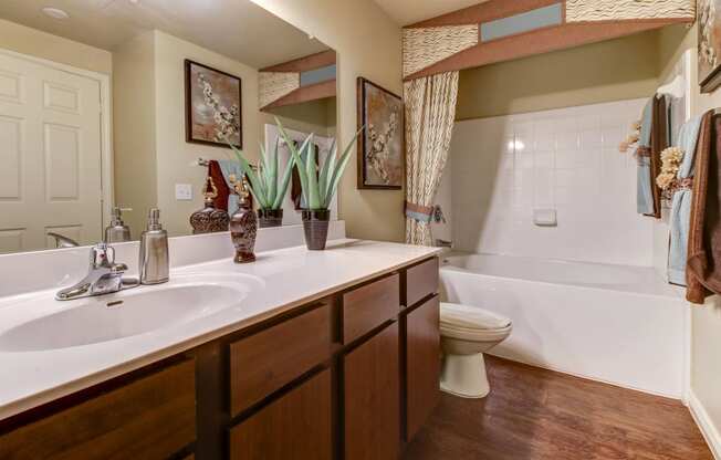 Bathroom Faux-Wood Floors