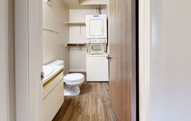 second bathroom with a washer/dryer