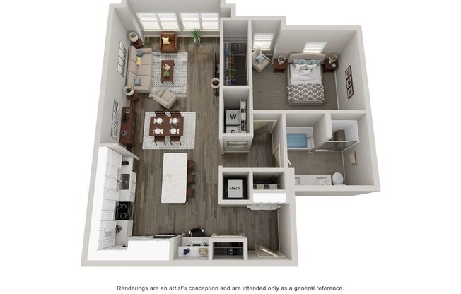1 bed, 1 bath, 1,028 sqft, $2,370